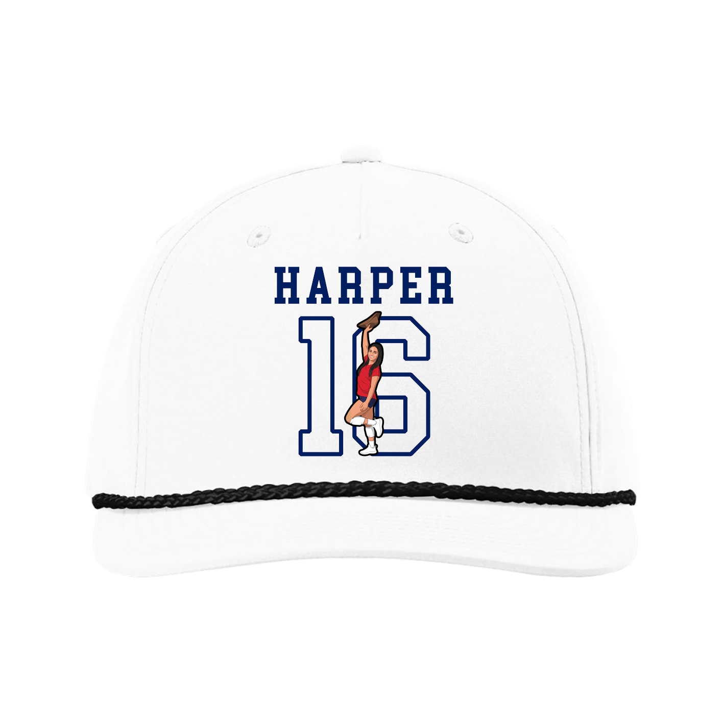 Five-Panel Classic Rope Cap — Shirsey in White