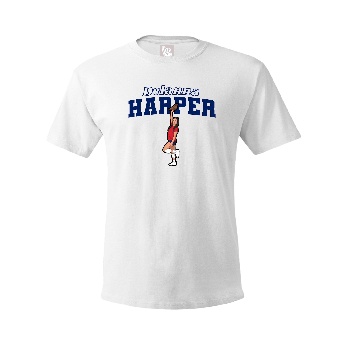 Youth Tee — Name Arch in White
