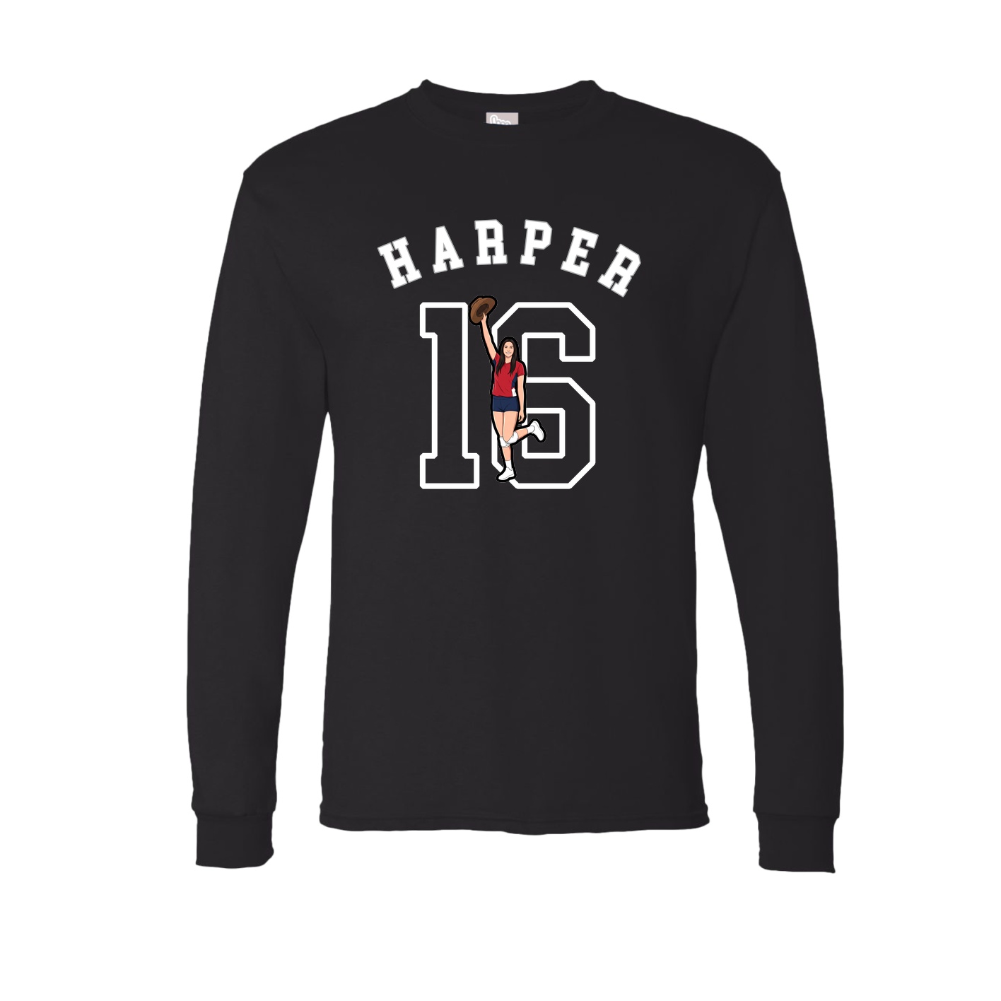 Long Sleeve Tee — Shirsey Arch in Black