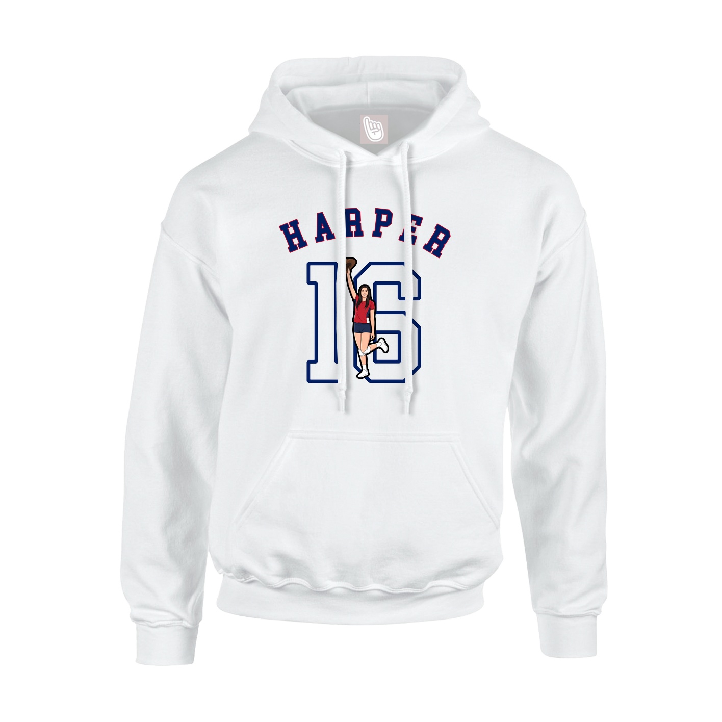 Youth Hoodie — Shirsey Arch in White