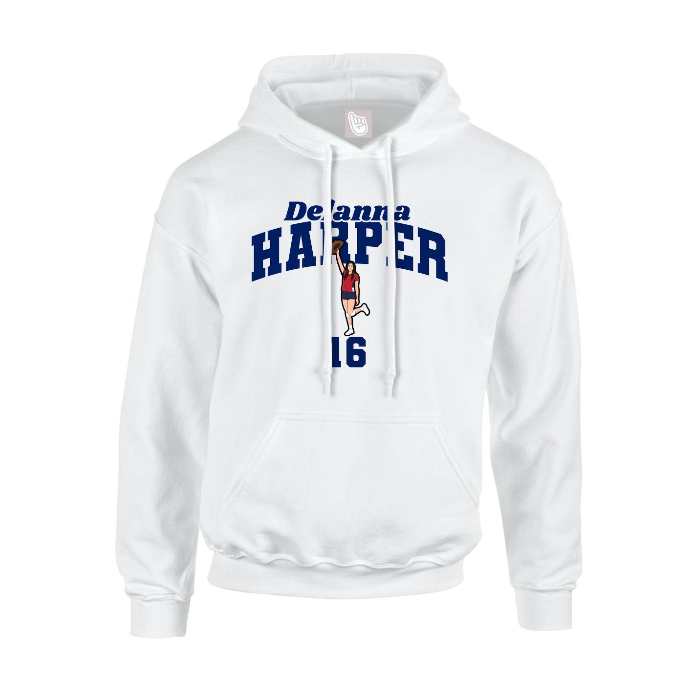 Hoodie — Signature Arch in White