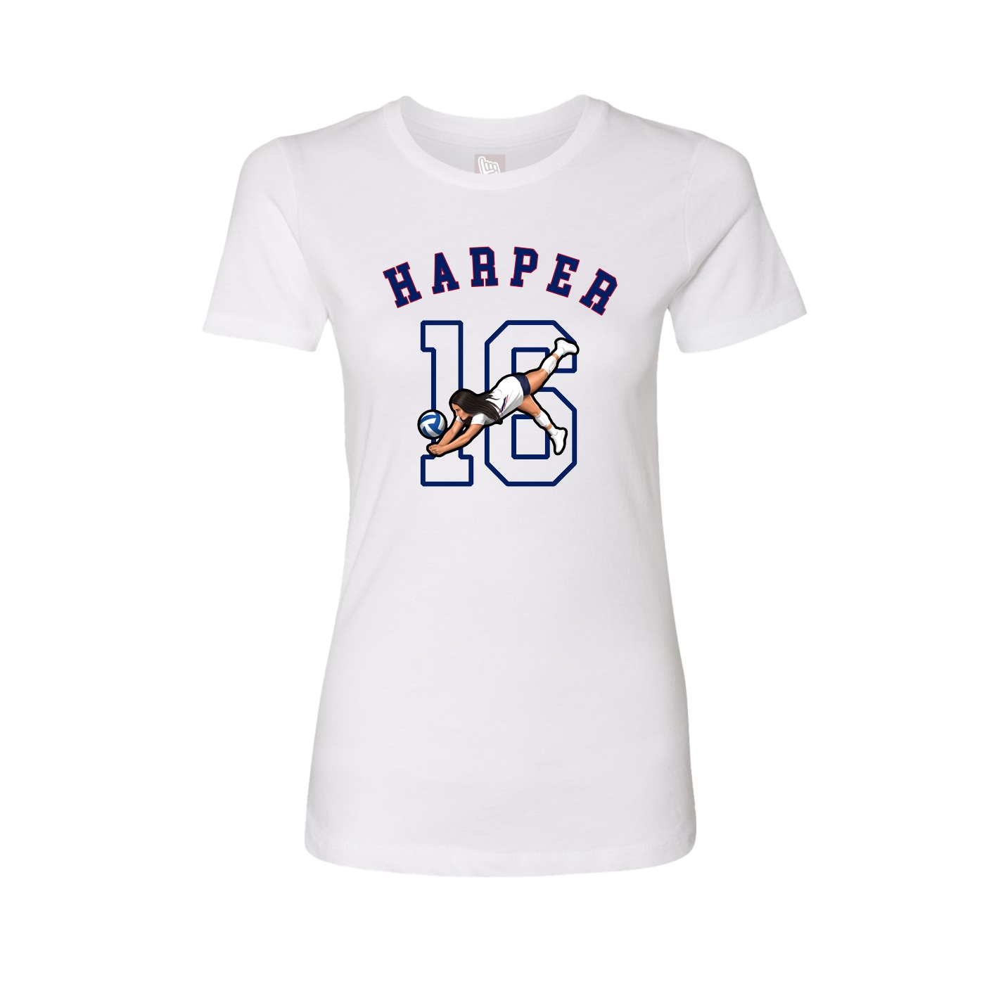 Fitted Women's Tee — Shirsey Arch in White