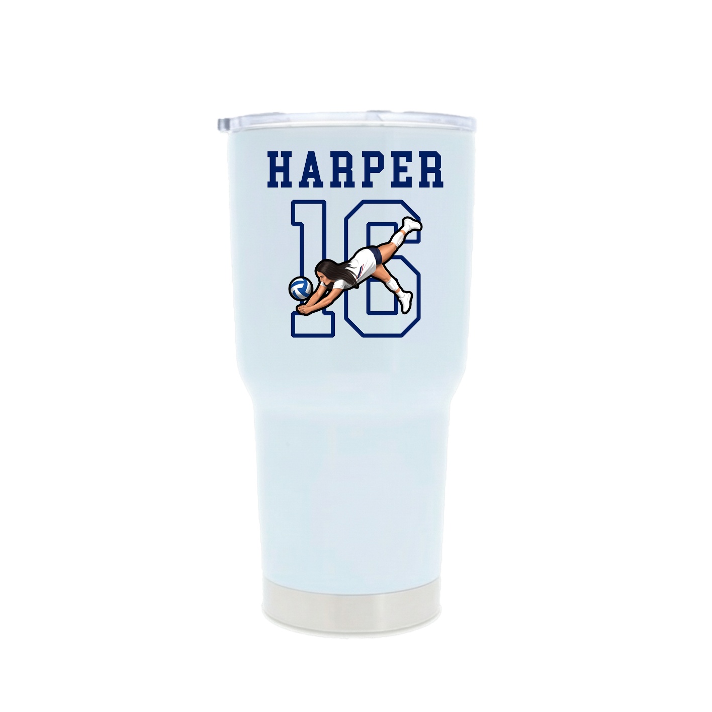 30oz Stainless Steel Tumbler — Shirsey in White