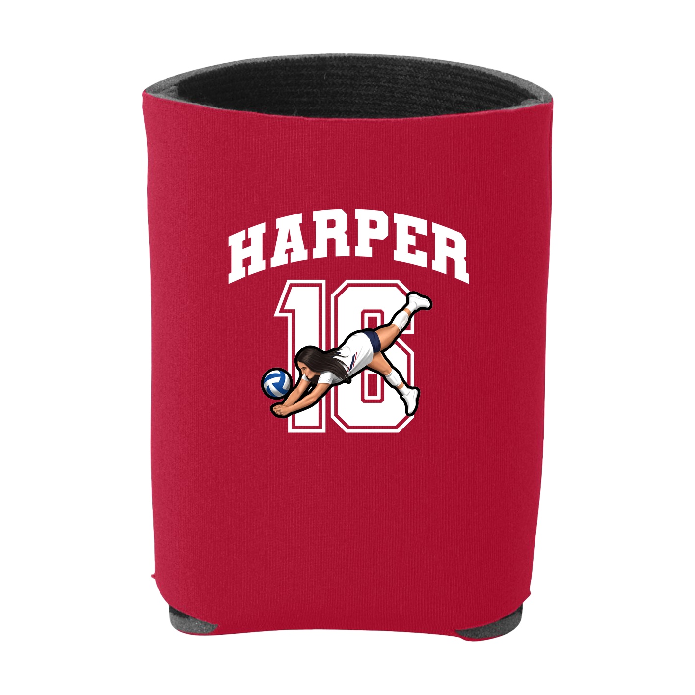 Can Holder — Number in Red