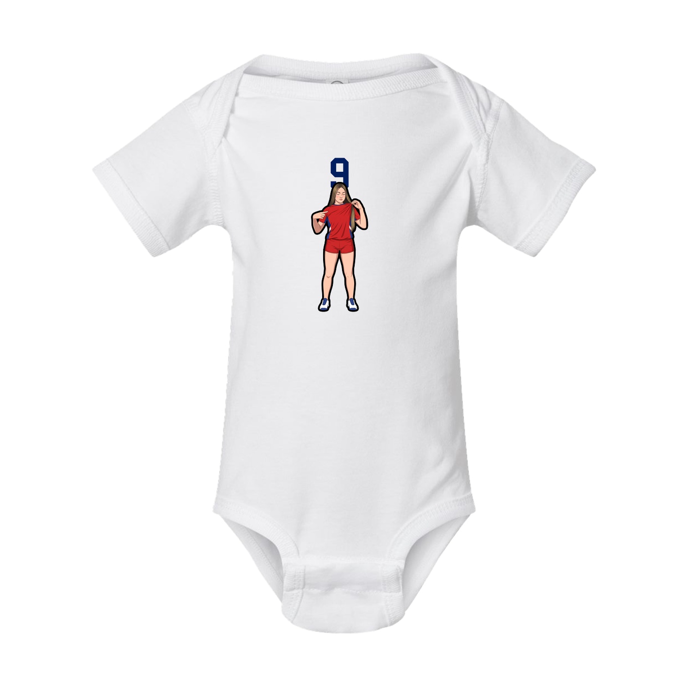 Baby Onesie — Number Top in White
