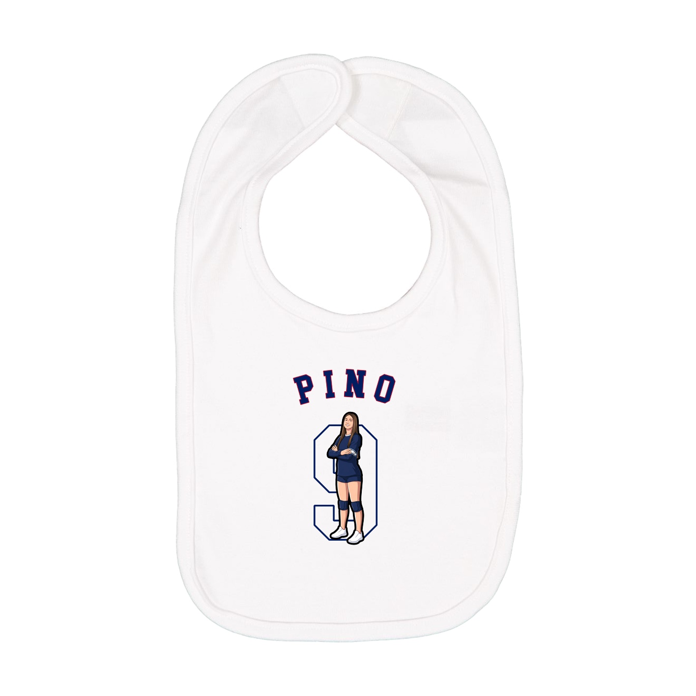 Infant Bib — Shirsey Arch in White