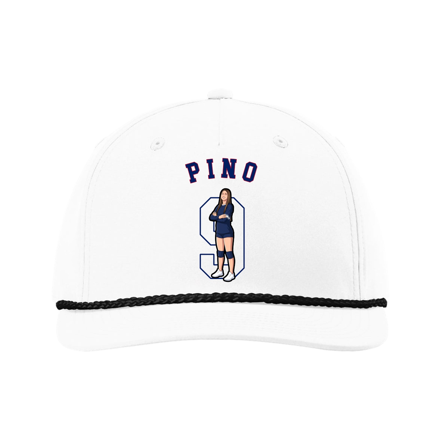 Five-Panel Classic Rope Cap — Shirsey Arch in White