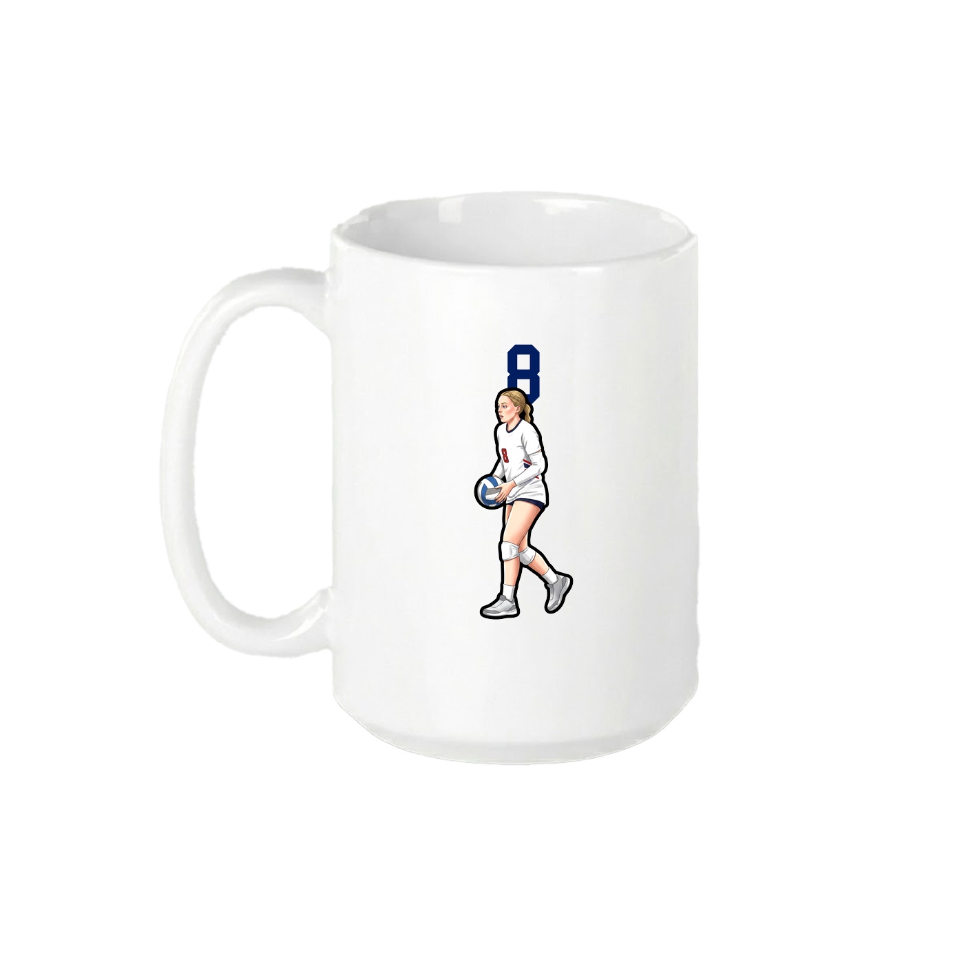 15oz Coffee Mug — Number Top in White