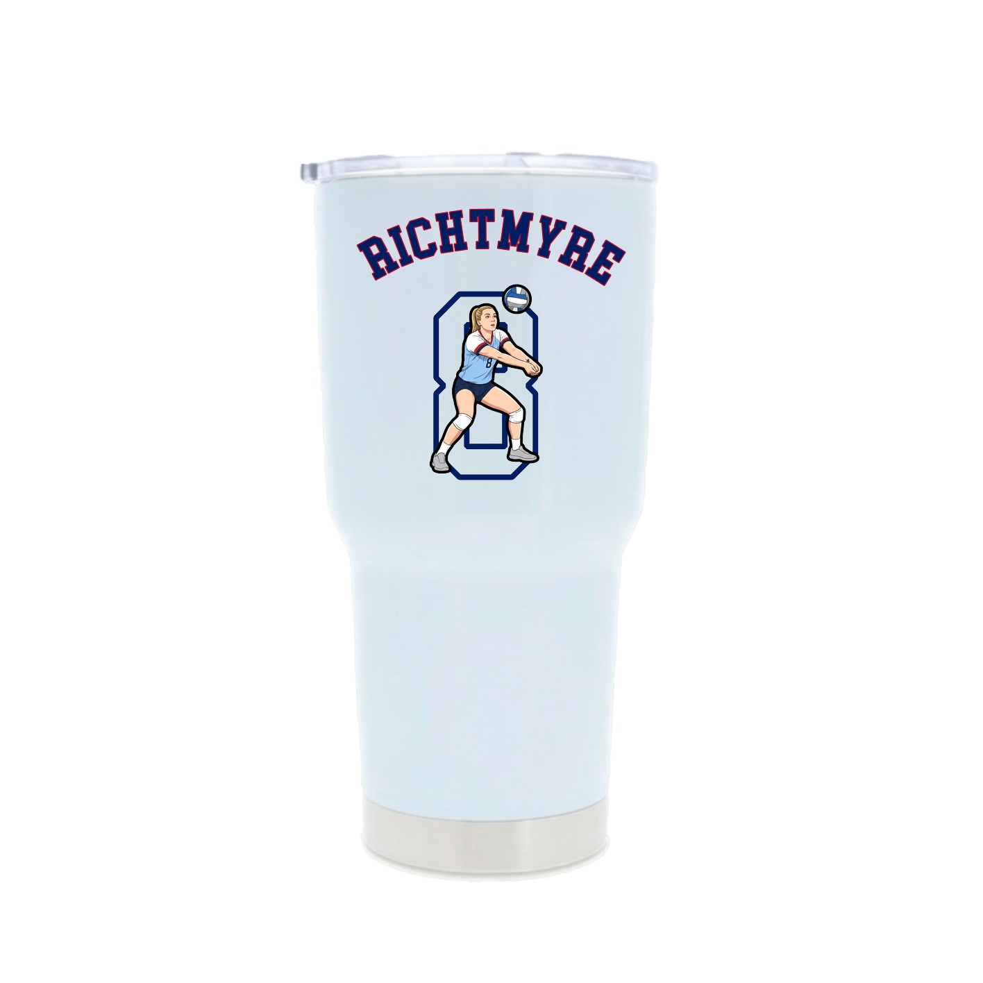 30oz Stainless Steel Tumbler — Shirsey Arch in White