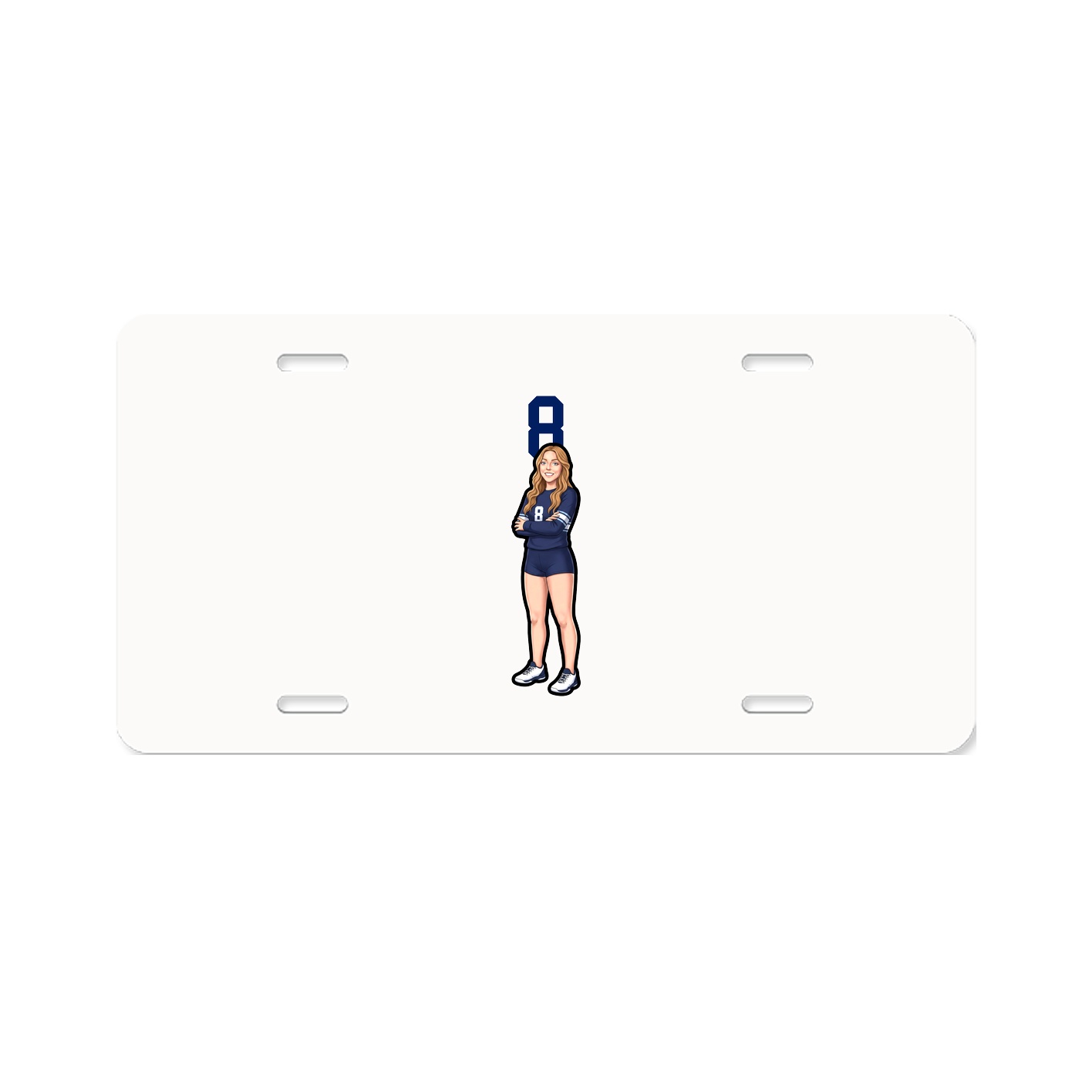 License Plate — Number Top in Classic