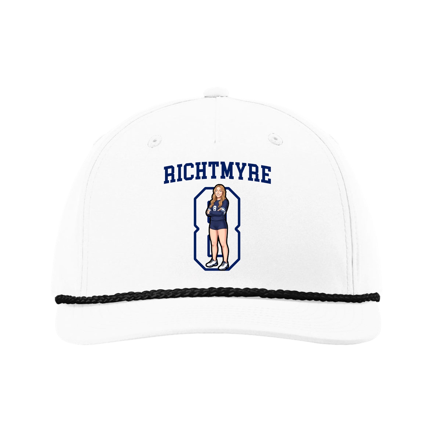 Five-Panel Classic Rope Cap — Shirsey in White