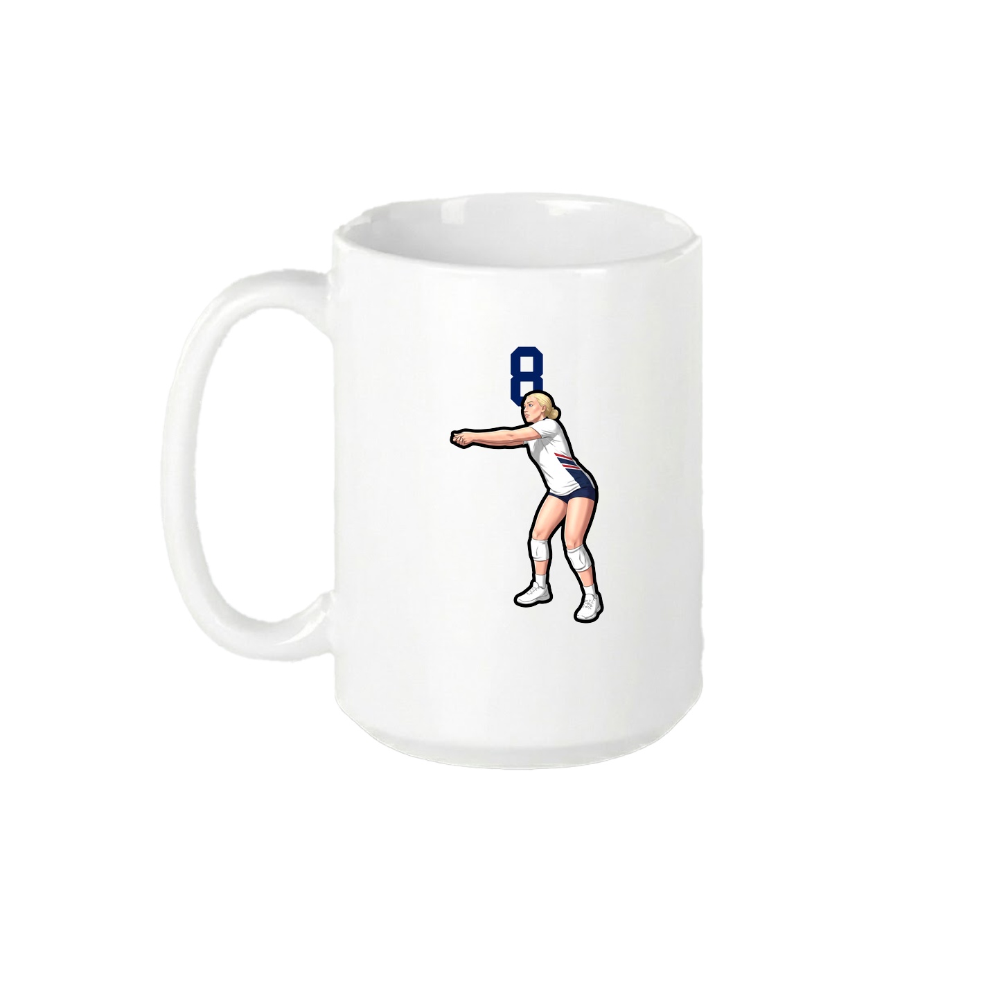 15oz Coffee Mug — Number Top in White