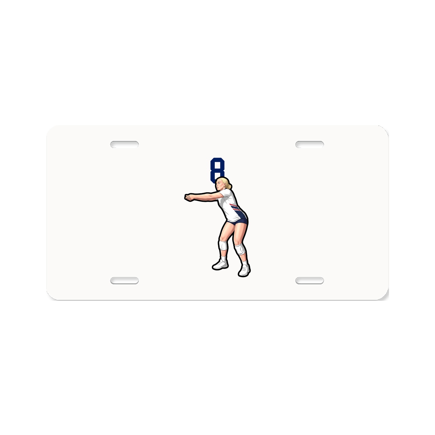 License Plate — Number Top in Classic