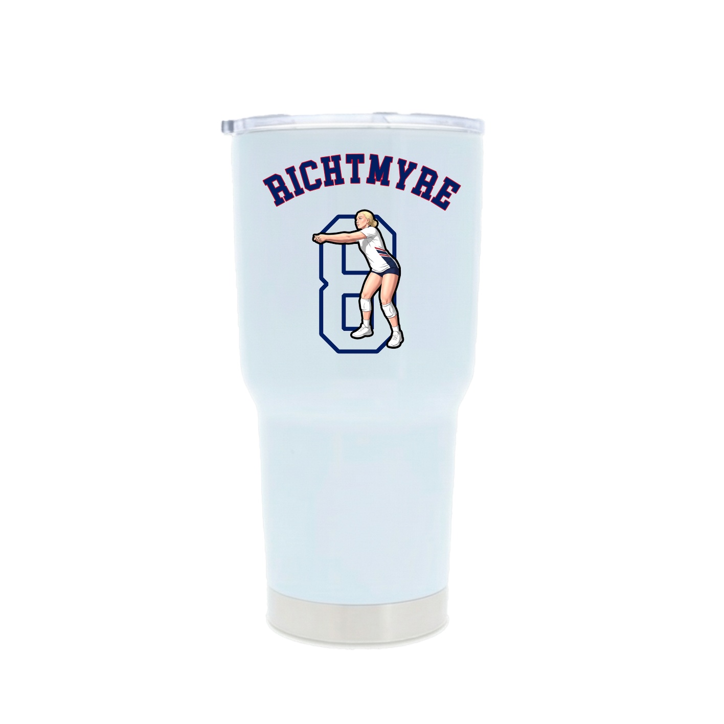 30oz Stainless Steel Tumbler — Shirsey Arch in White