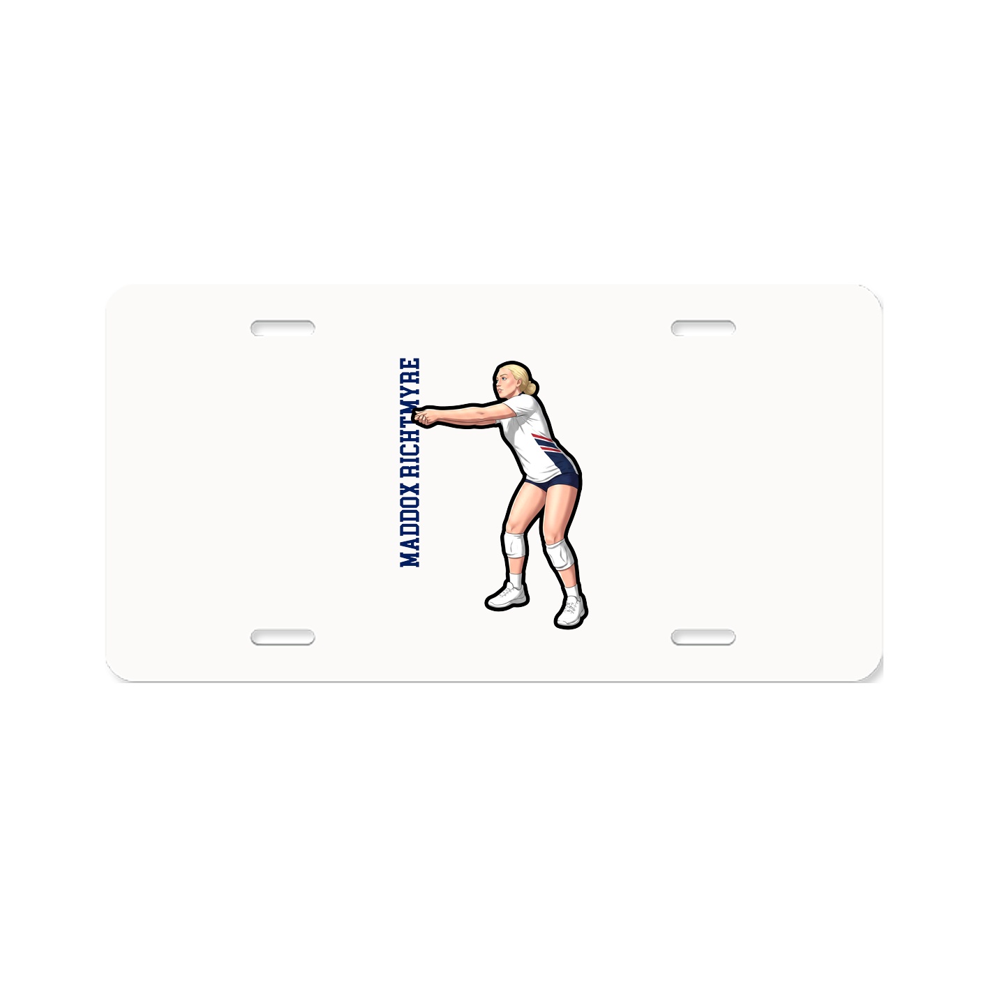 License Plate — Name Vertical in Classic