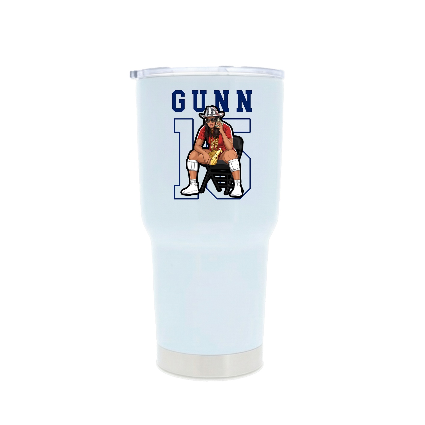 30oz Stainless Steel Tumbler — Shirsey in White