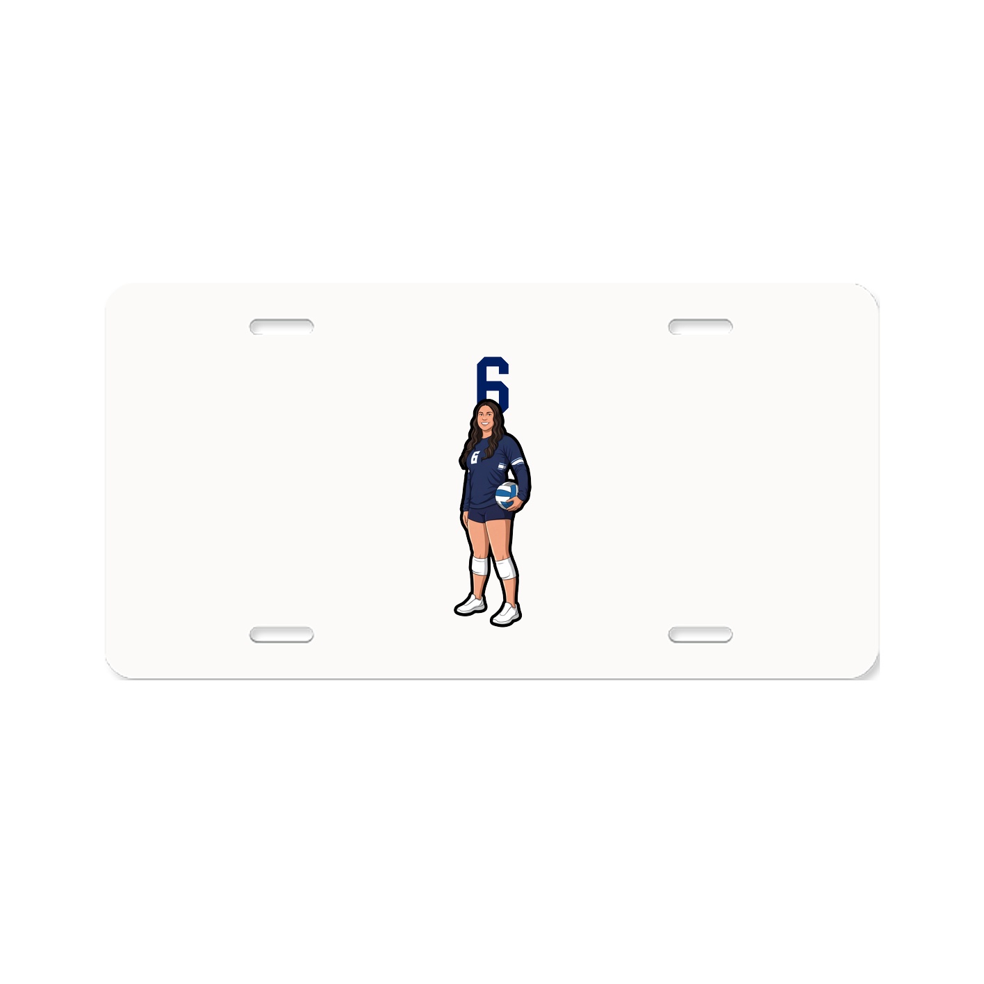 License Plate — Number Top in Classic