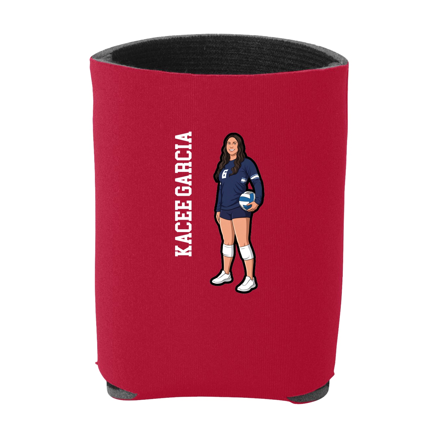 Can Holder — Name Vertical in Red