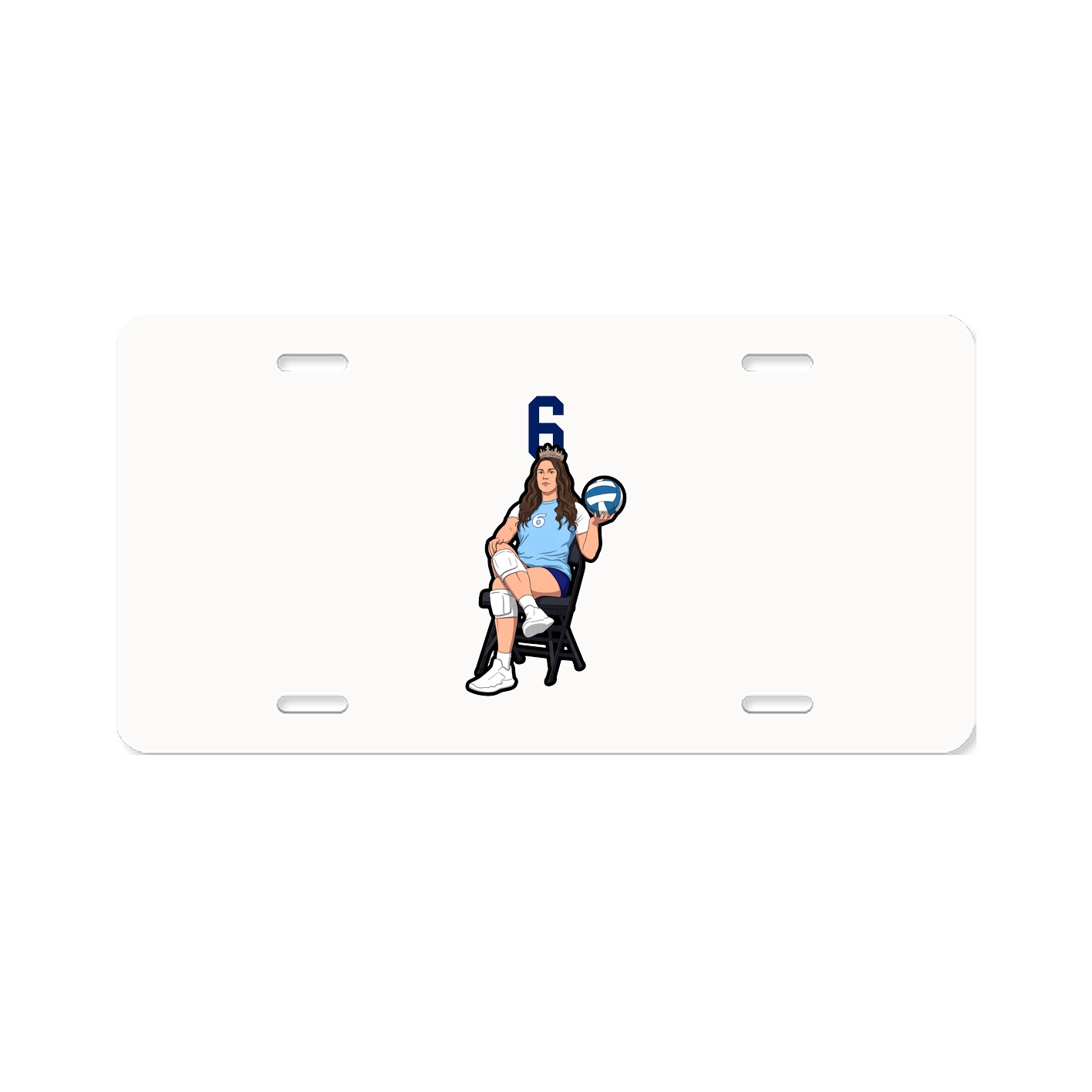License Plate — Number Top in Classic
