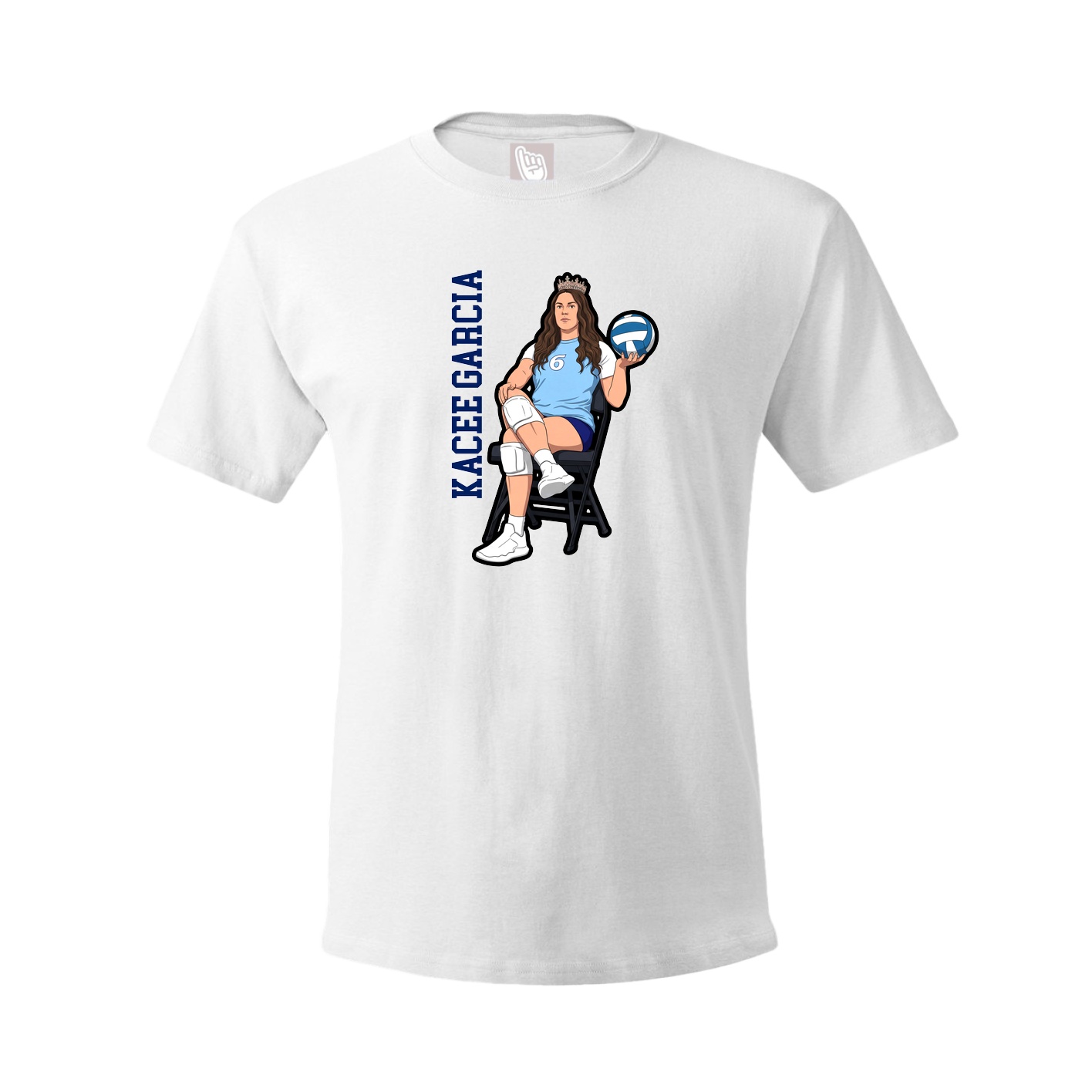 Youth Tee — Name Vertical in White