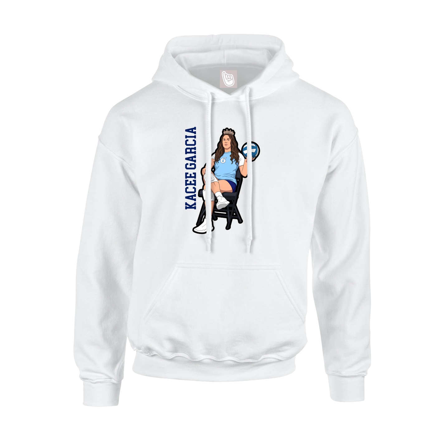 Hoodie — Name Vertical in White