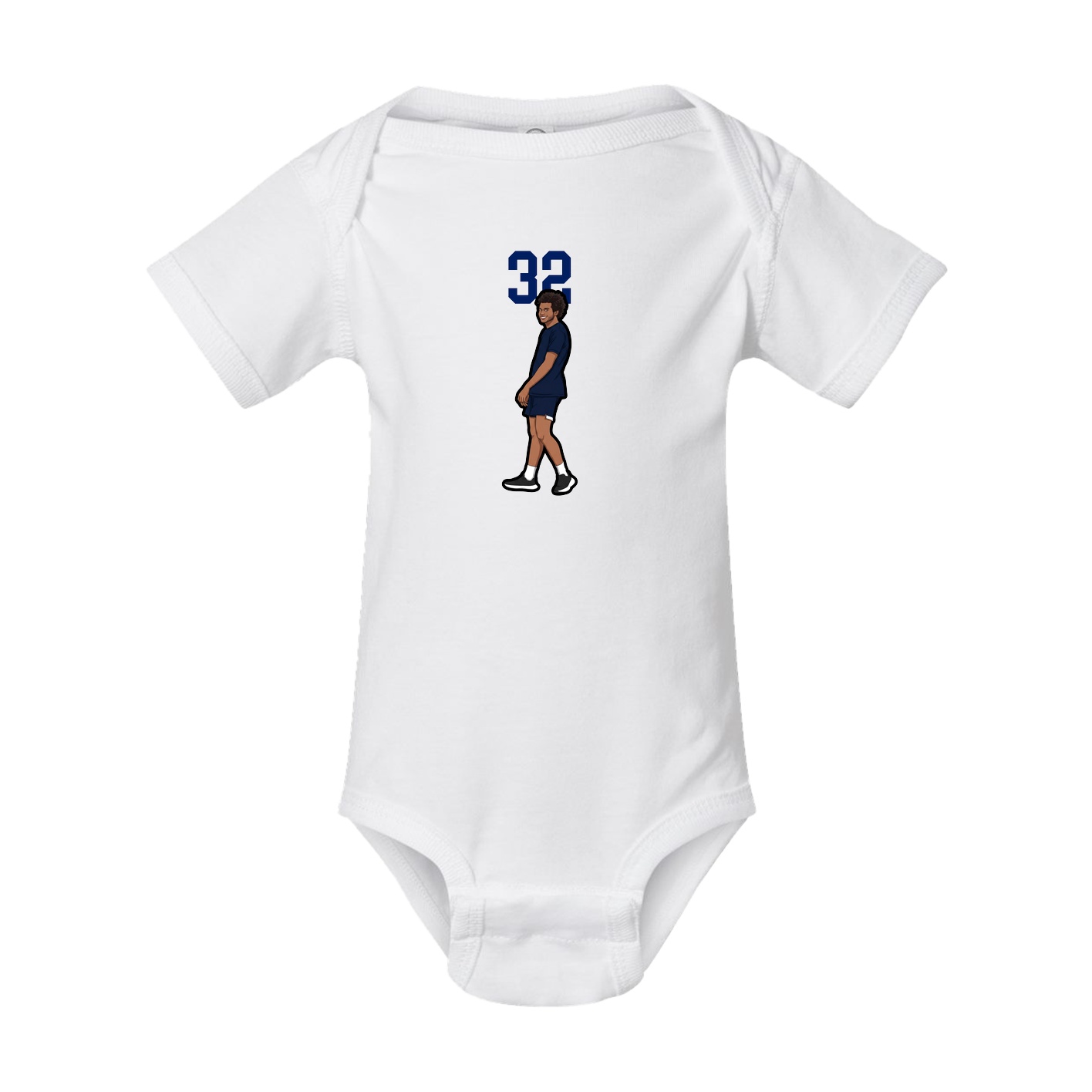 Baby Onesie — Number Top in White