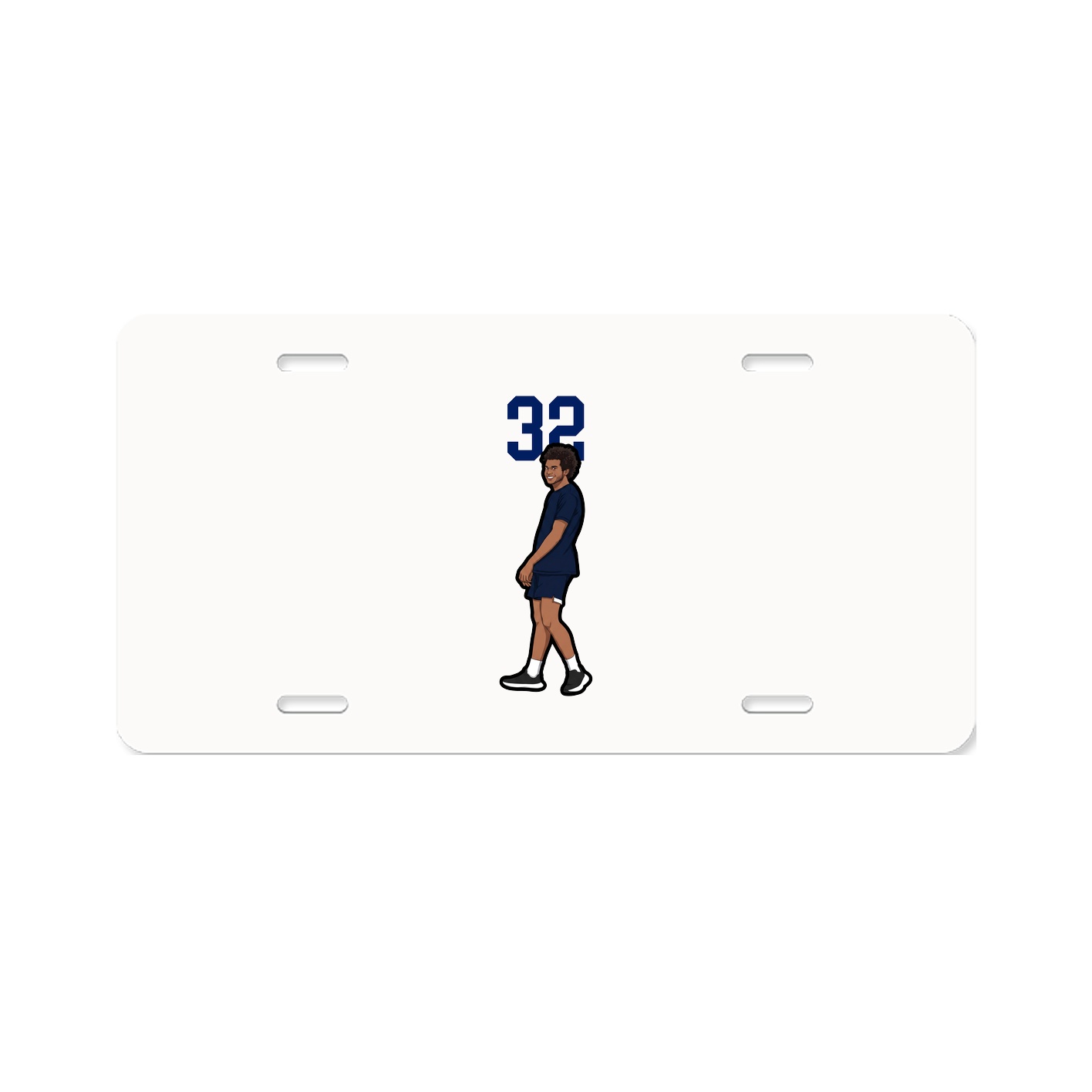 License Plate — Number Top in Classic