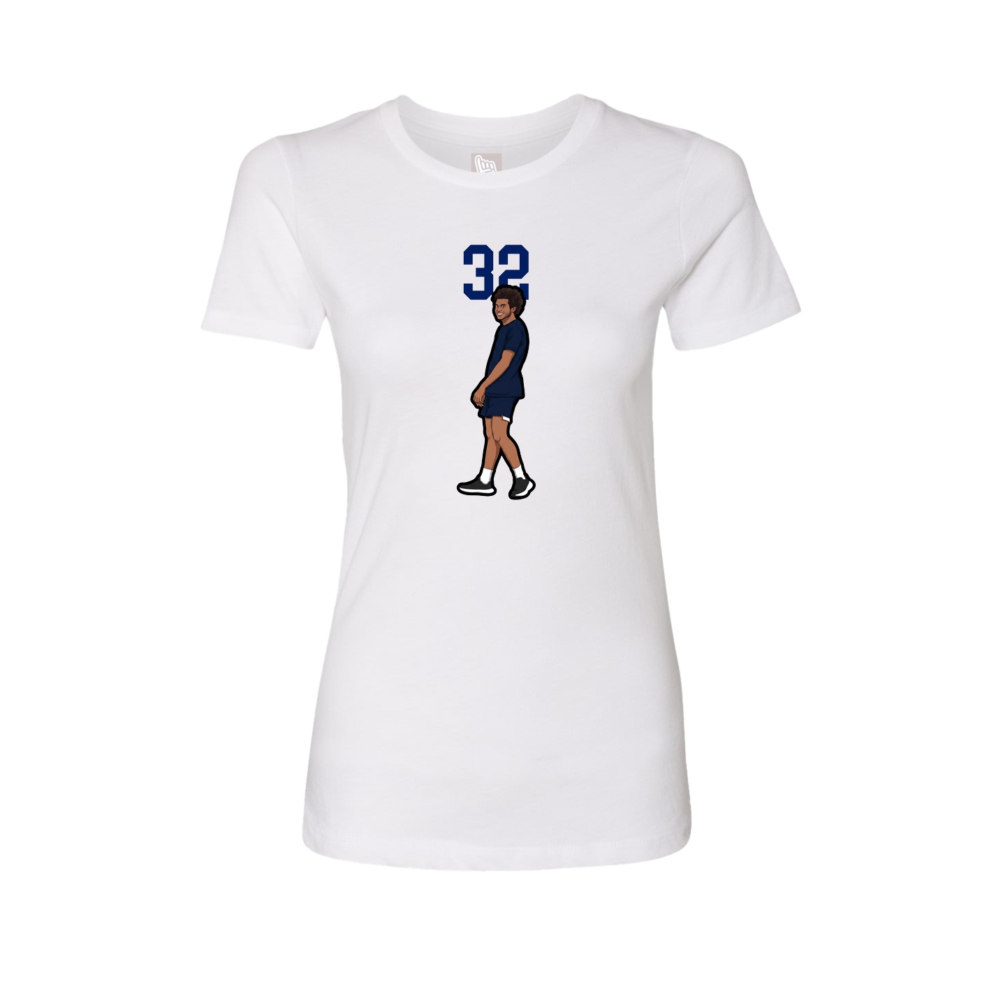 Womens Tee — Number Top in White