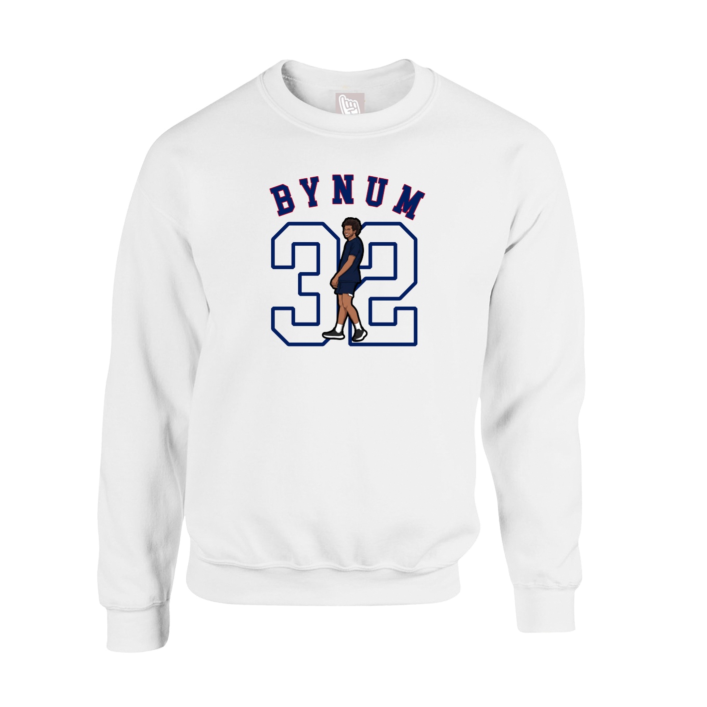 Fleece Crew — Shirsey Arch in White
