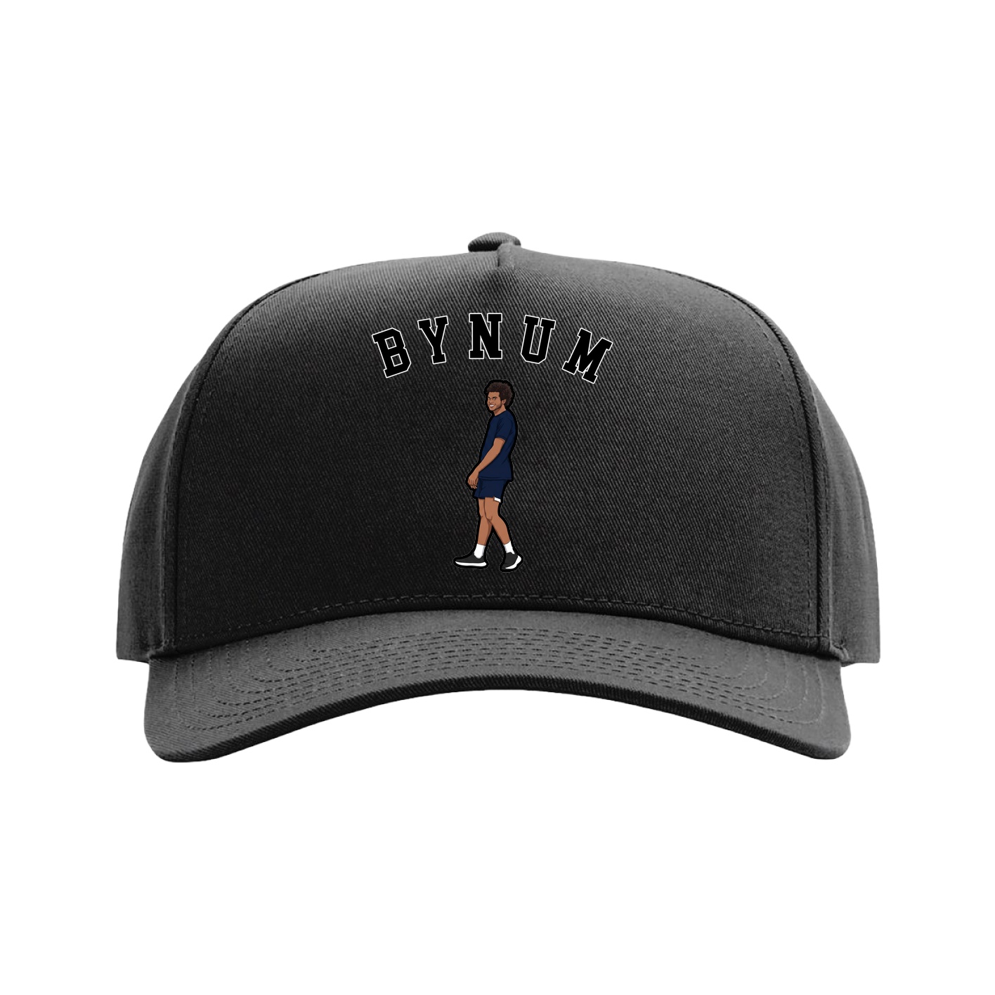 Full Fabric Five-Panel Champ Cap — Shirsey Arch in Black
