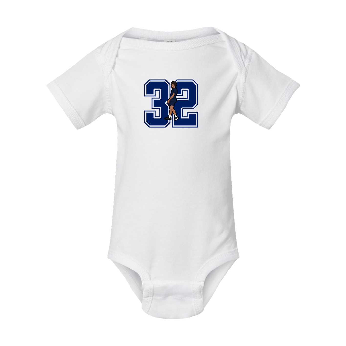Baby Onesie — Number in White