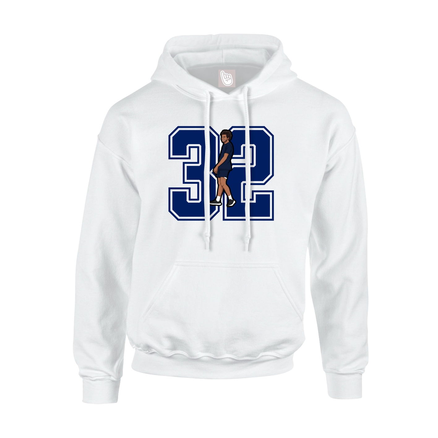 Hoodie — Number in White