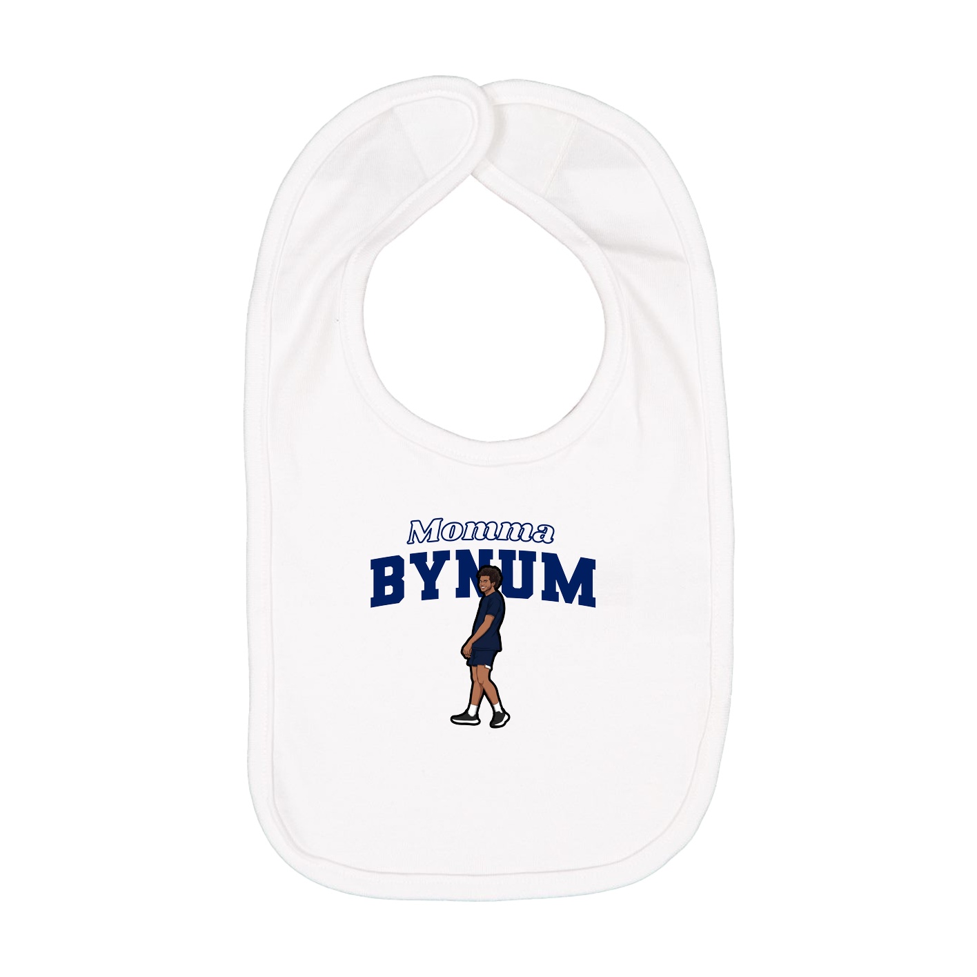 Infant Bib — Mothers Day Block in White