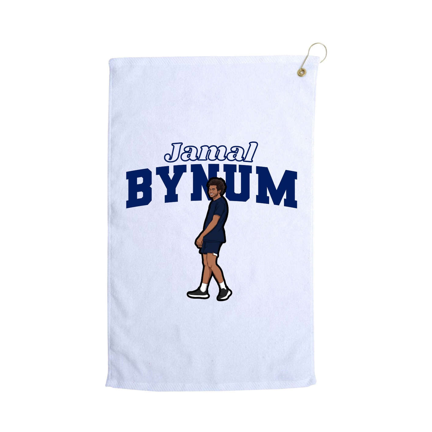 Golf Towel — Name Arch in White