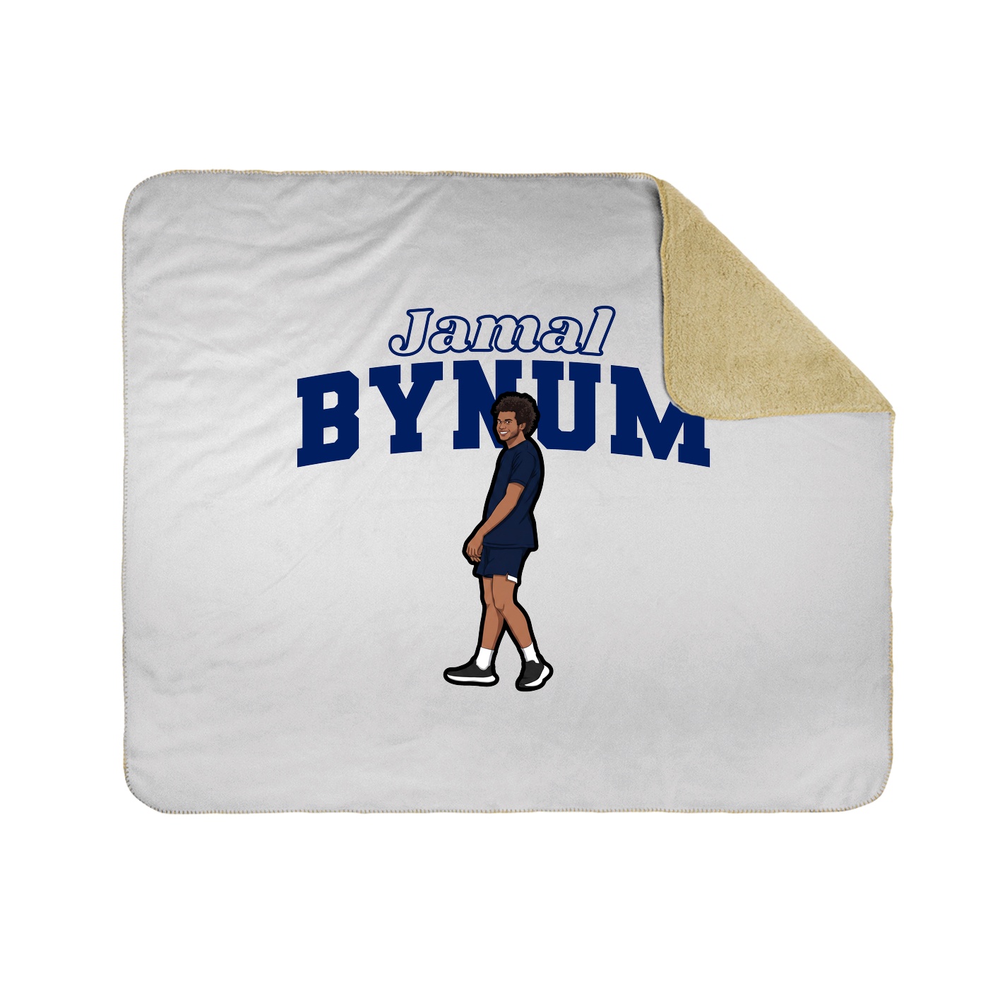 Throw Blanket — Name Arch in White