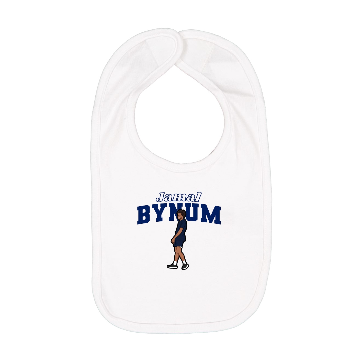 Infant Bib — Name Arch in White