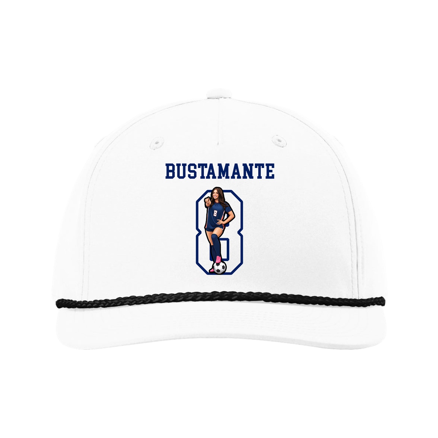 Five-Panel Classic Rope Cap — Shirsey in White