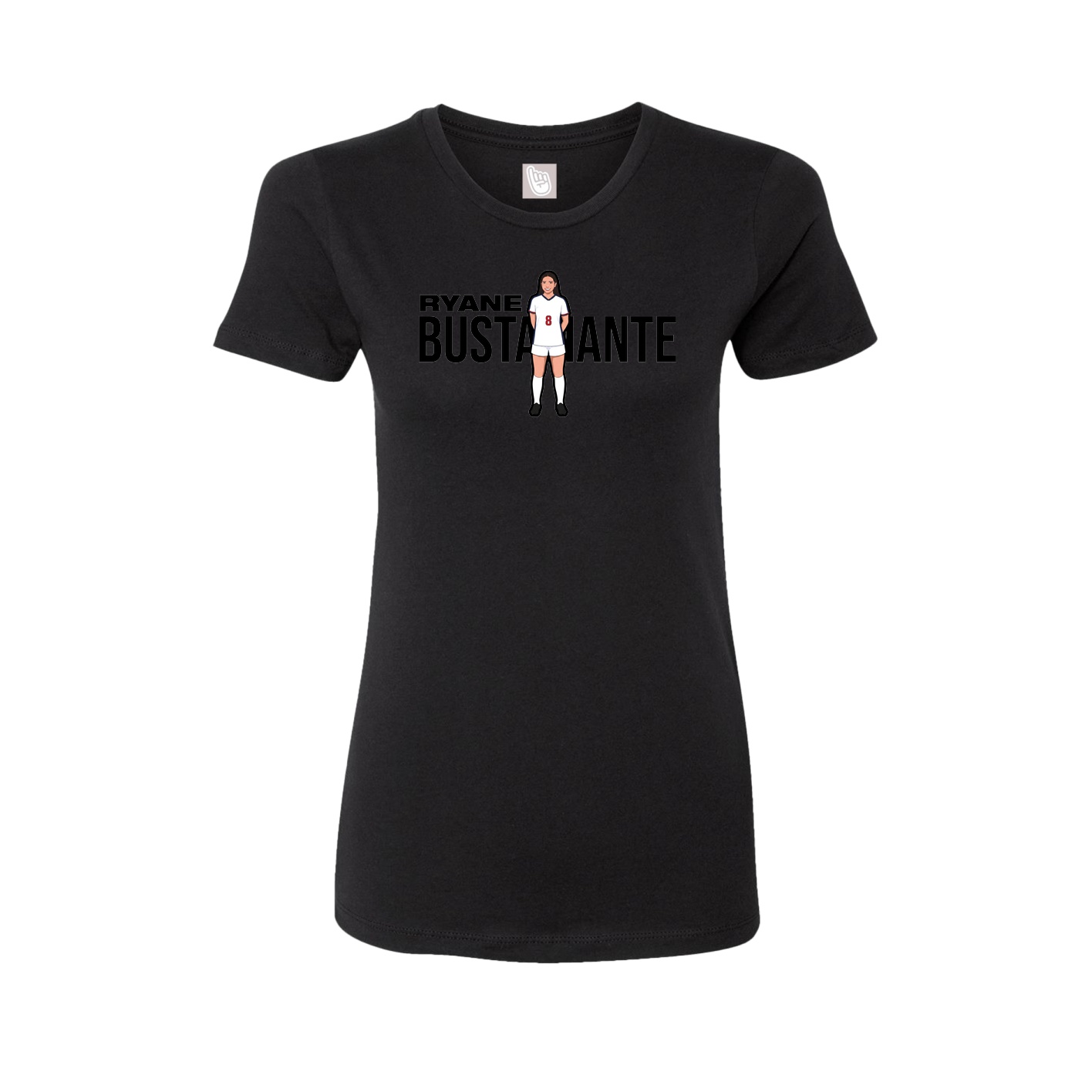 Womens Tee — Player Name in Black