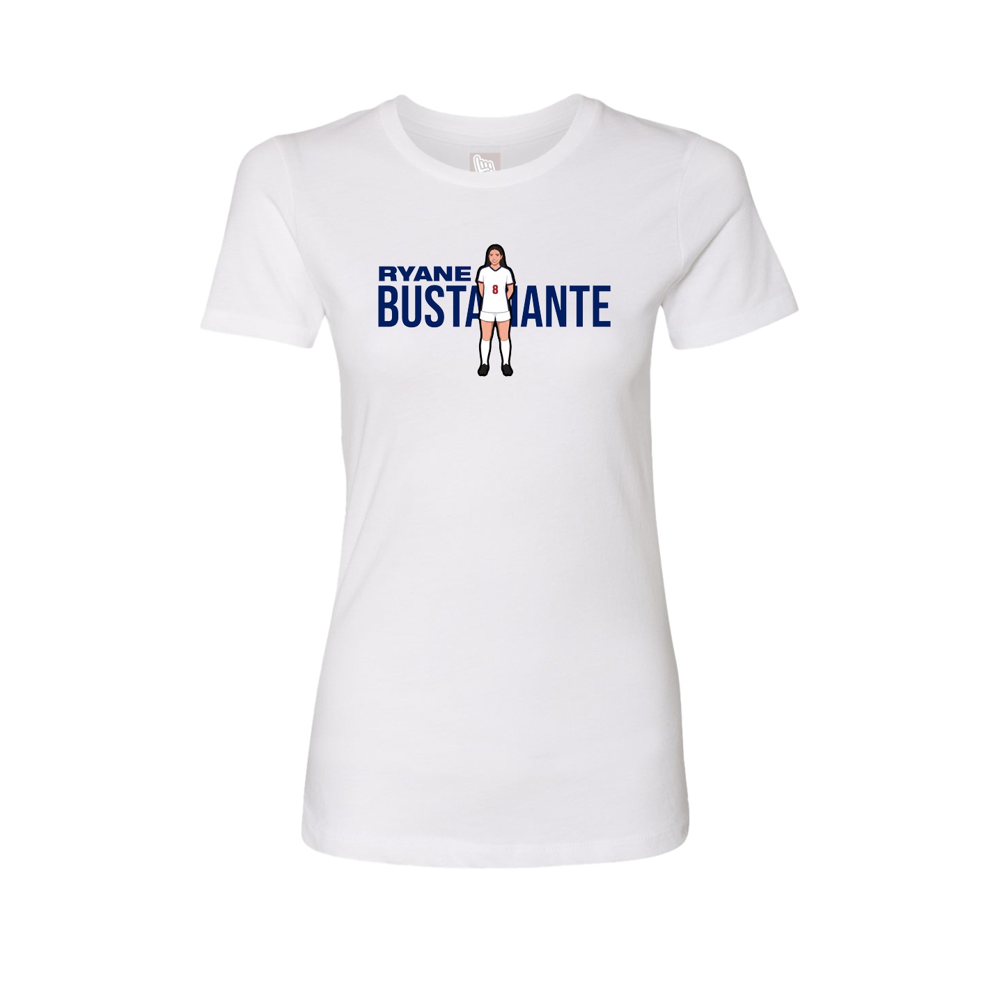 Womens Tee — Player Name in White