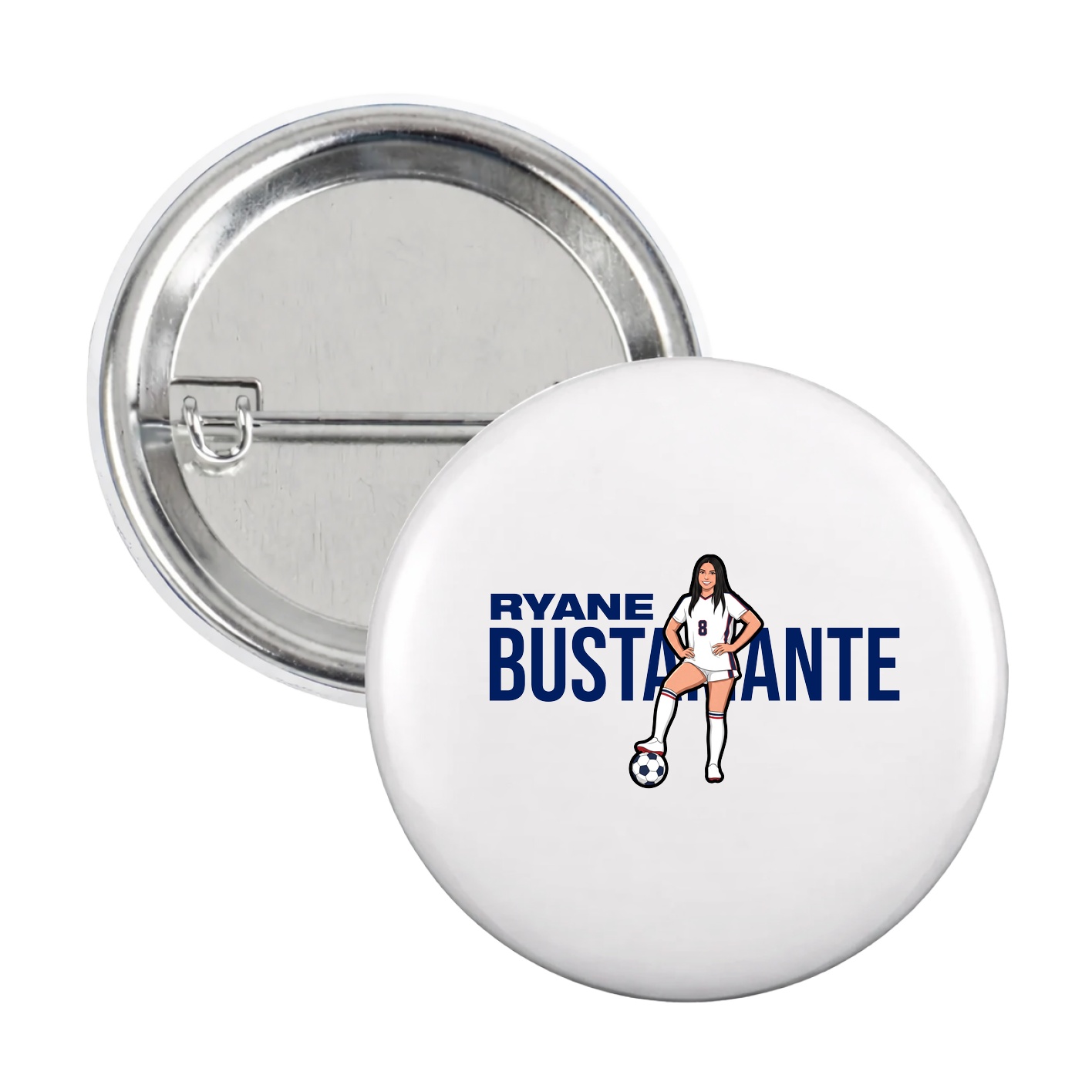 Game Day Button — Player Name in White