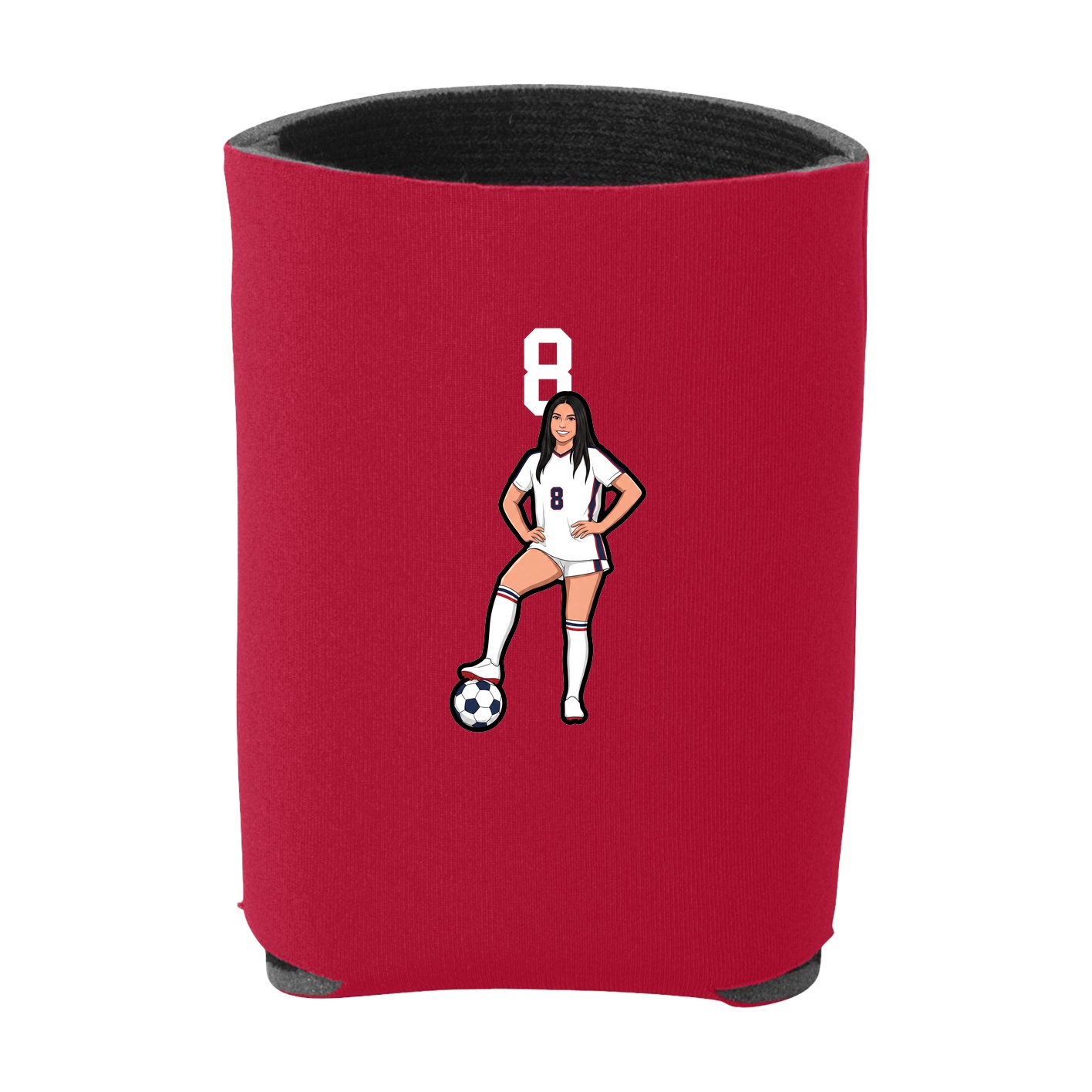 Can Holder — Number Top in Red