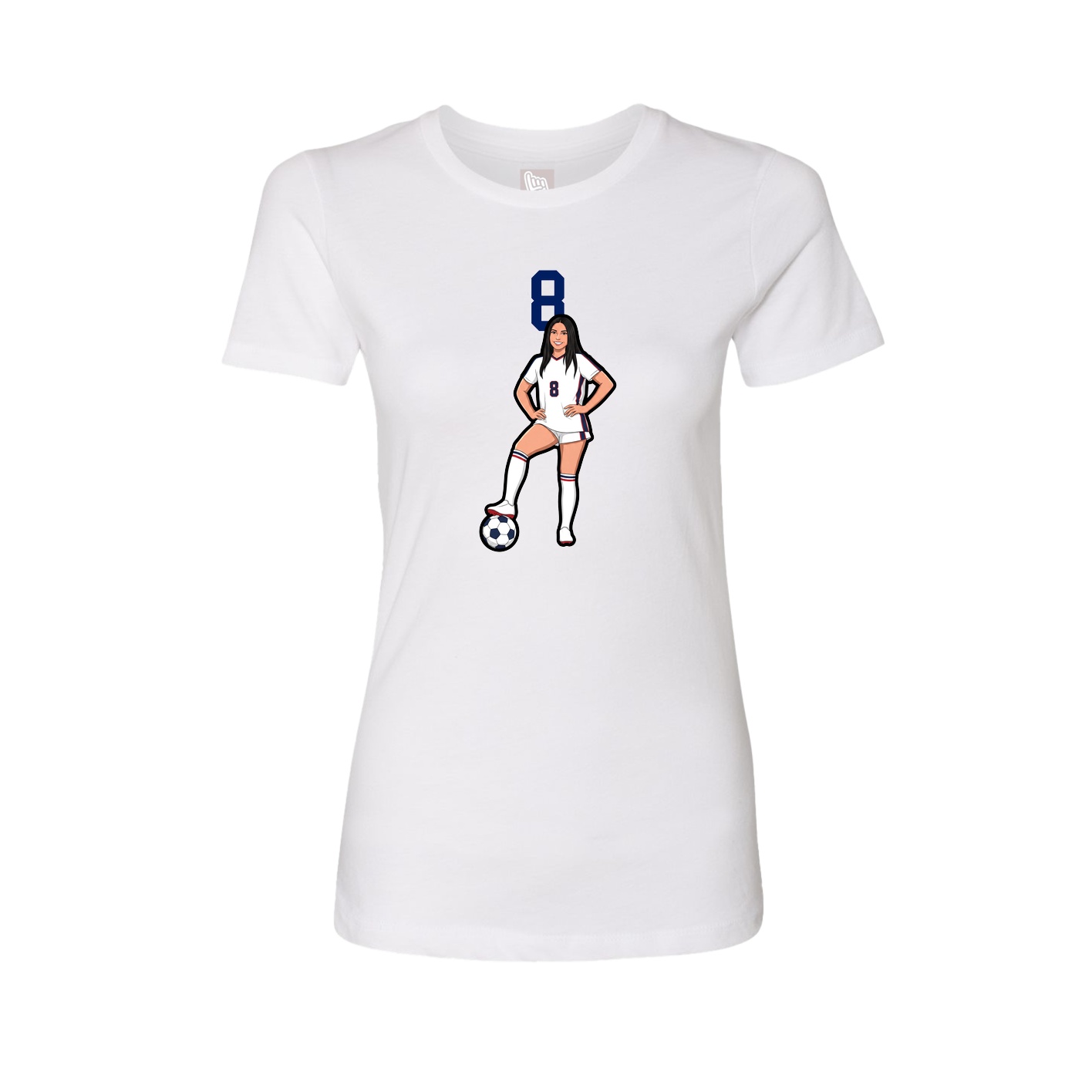 Womens Tee — Number Top in White