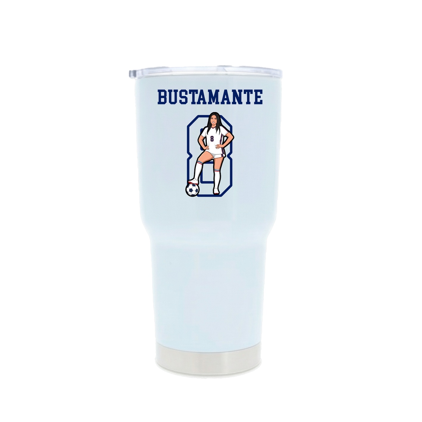 30oz Stainless Steel Tumbler — Shirsey in White