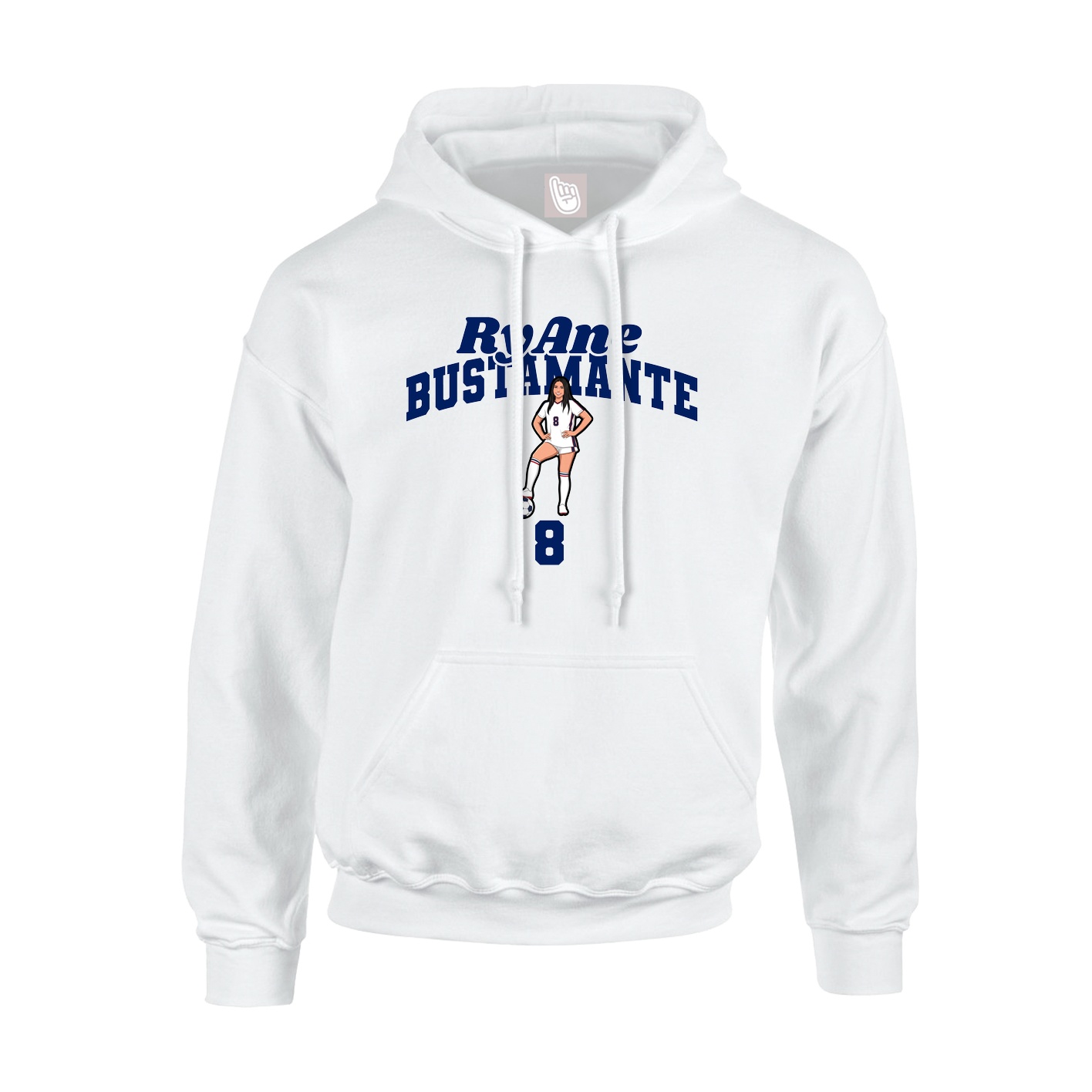 Youth Hoodie — Signature Arch in White