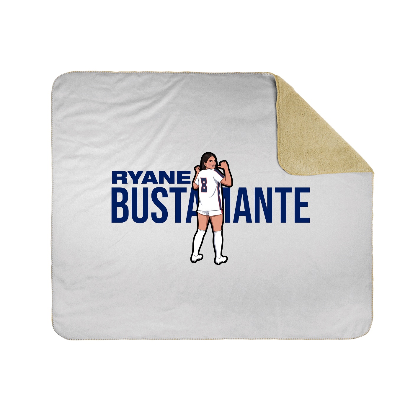 Throw Blanket — Player Name in White