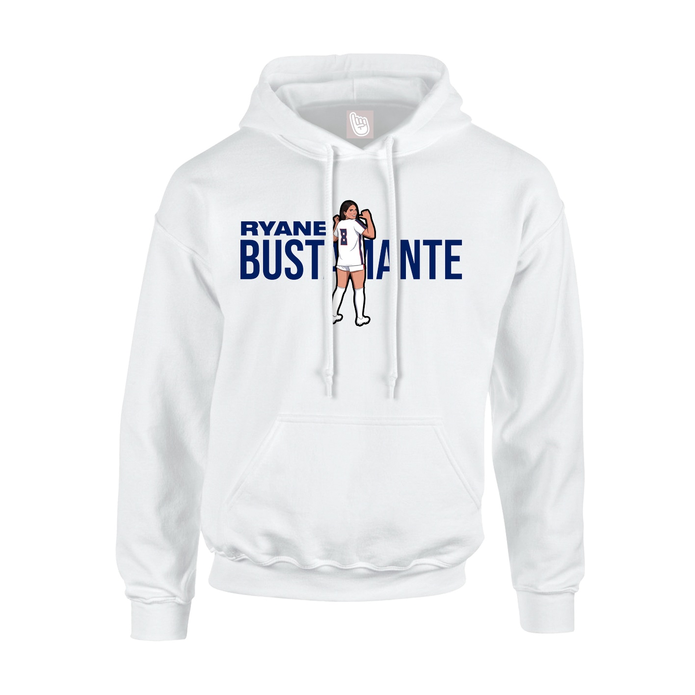 Youth Hoodie — Player Name in White