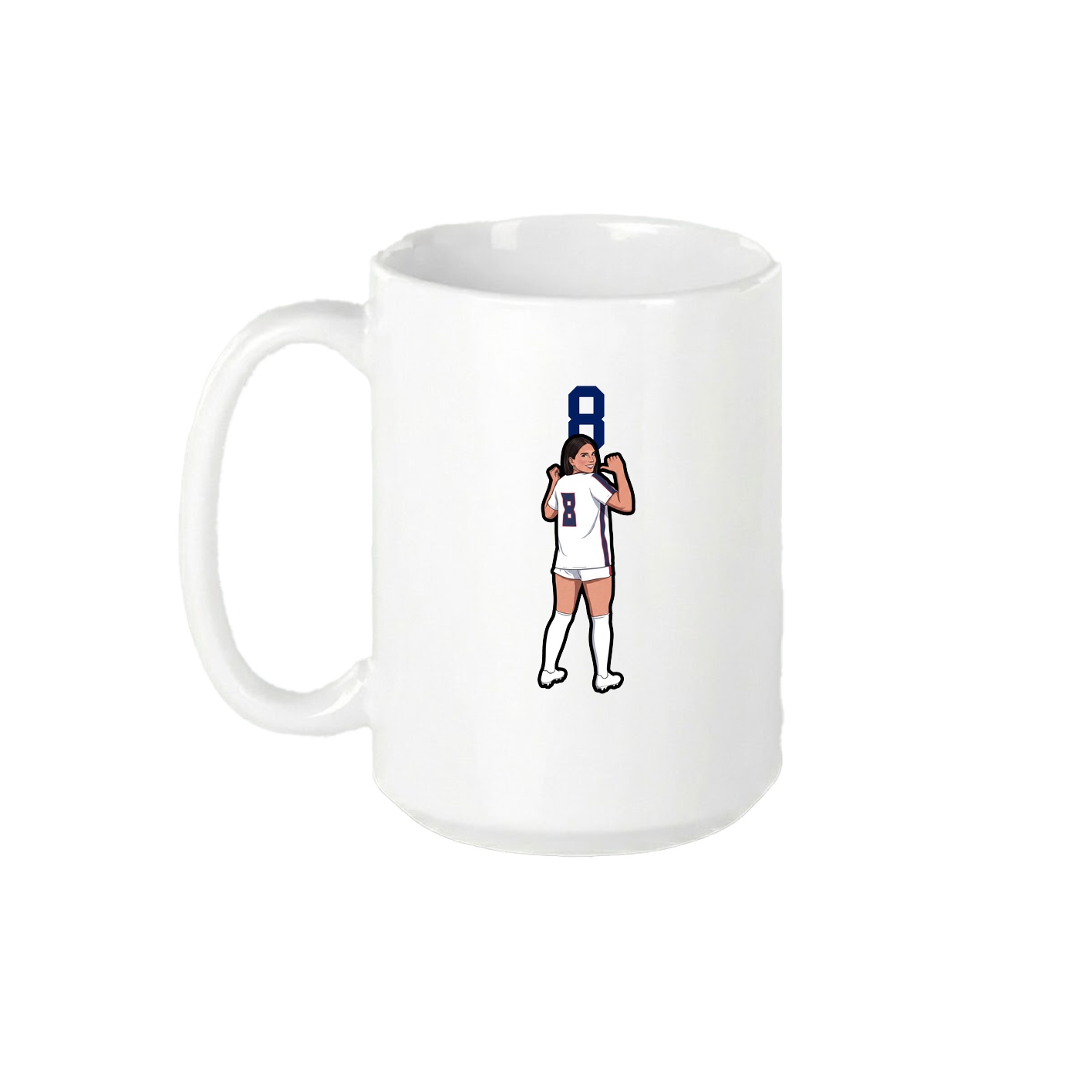 15oz Coffee Mug — Number Top in White
