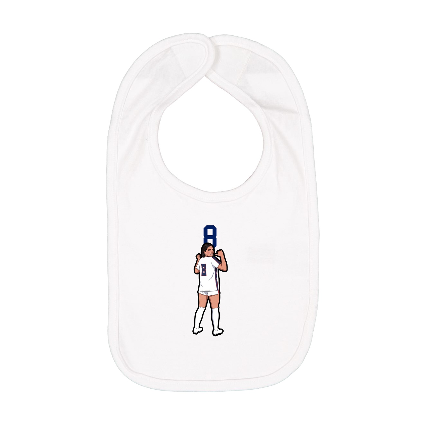 Infant Bib — Number Top in White