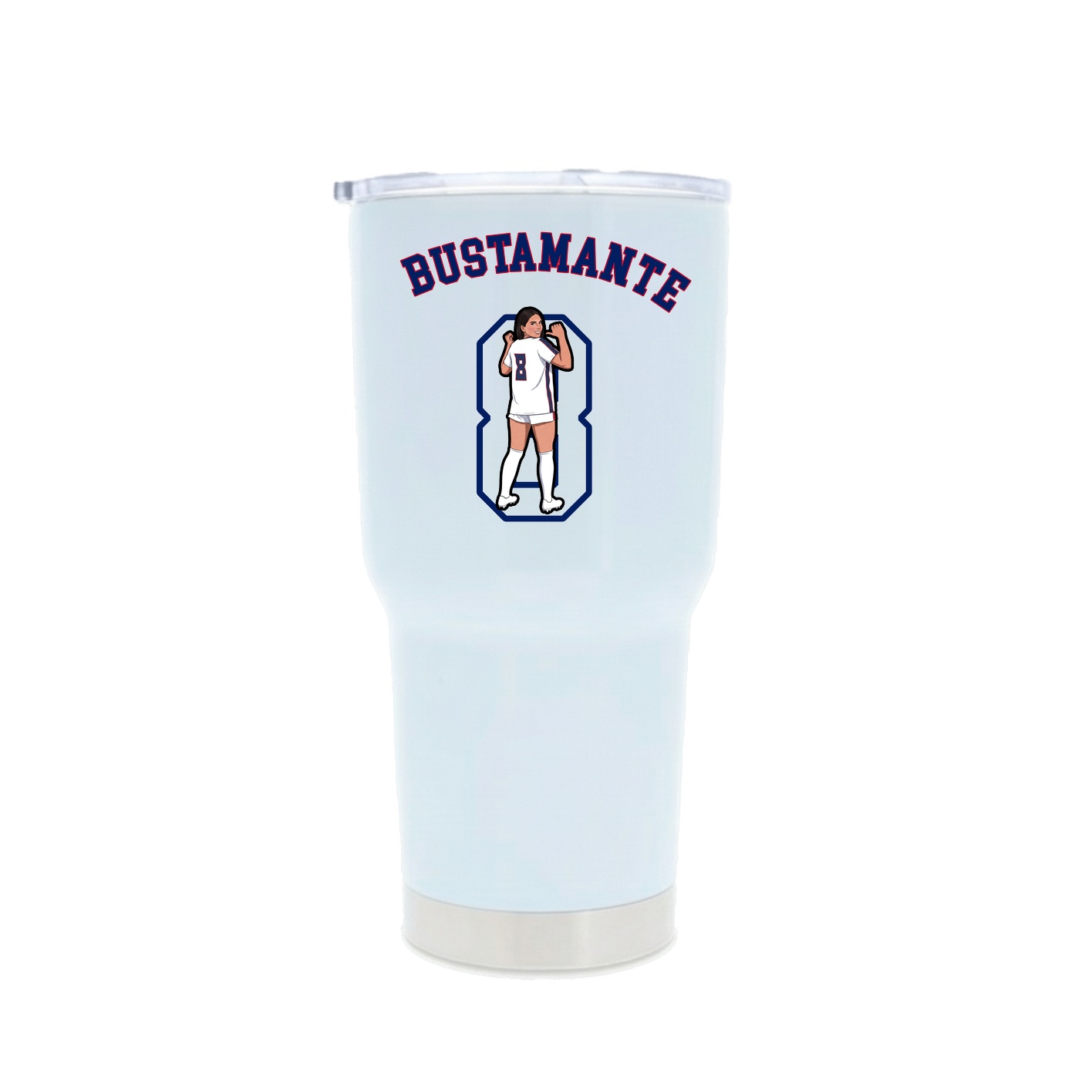 30oz Stainless Steel Tumbler — Shirsey Arch in White
