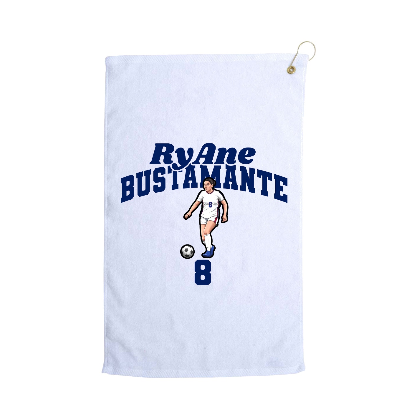 Golf Towel — Signature Arch in White